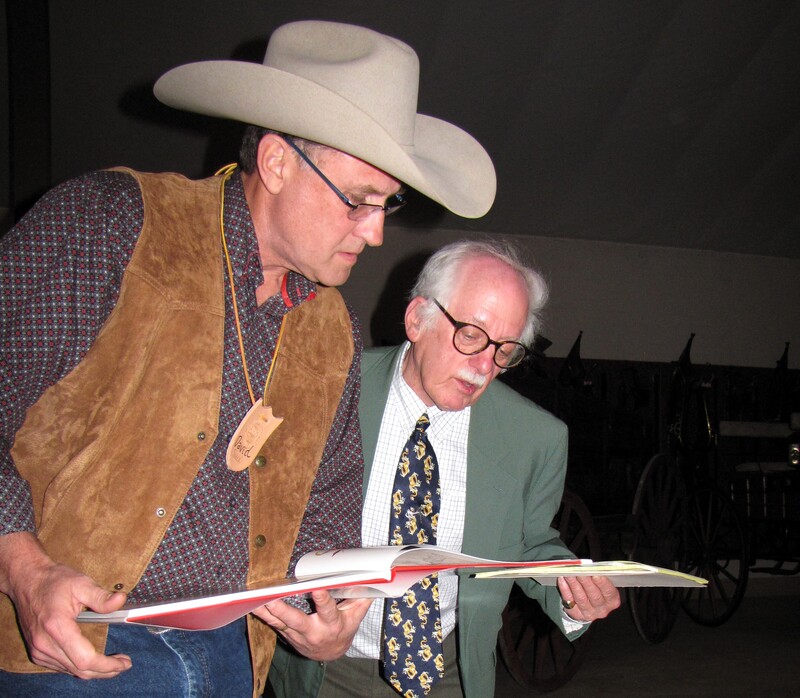 Collaborating with stagecoach historian, Ken Wheeling. Image Copyright David E. Sneed, All Rights Reserved